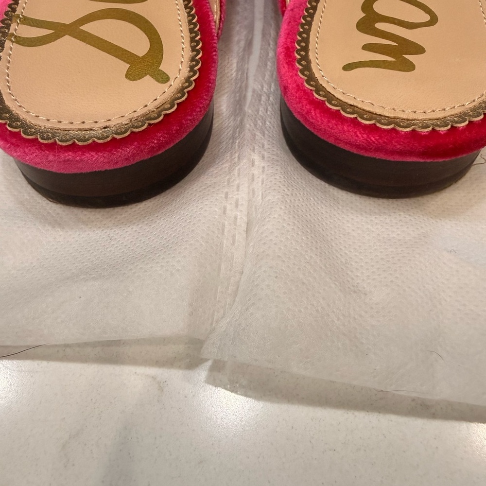 EUC Sam Edelman Linnie Pink Velvet Mule – Size 8 - Picture 8 of 11